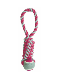 HAPPY PET OUT AND ABOUT TENNIS BALL TUGGER PINK - Image 2