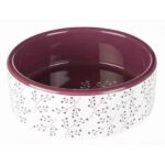 Trixie Πιατο Κεραμικο Λευκο-Βυσσινι 300Ml/12Cm